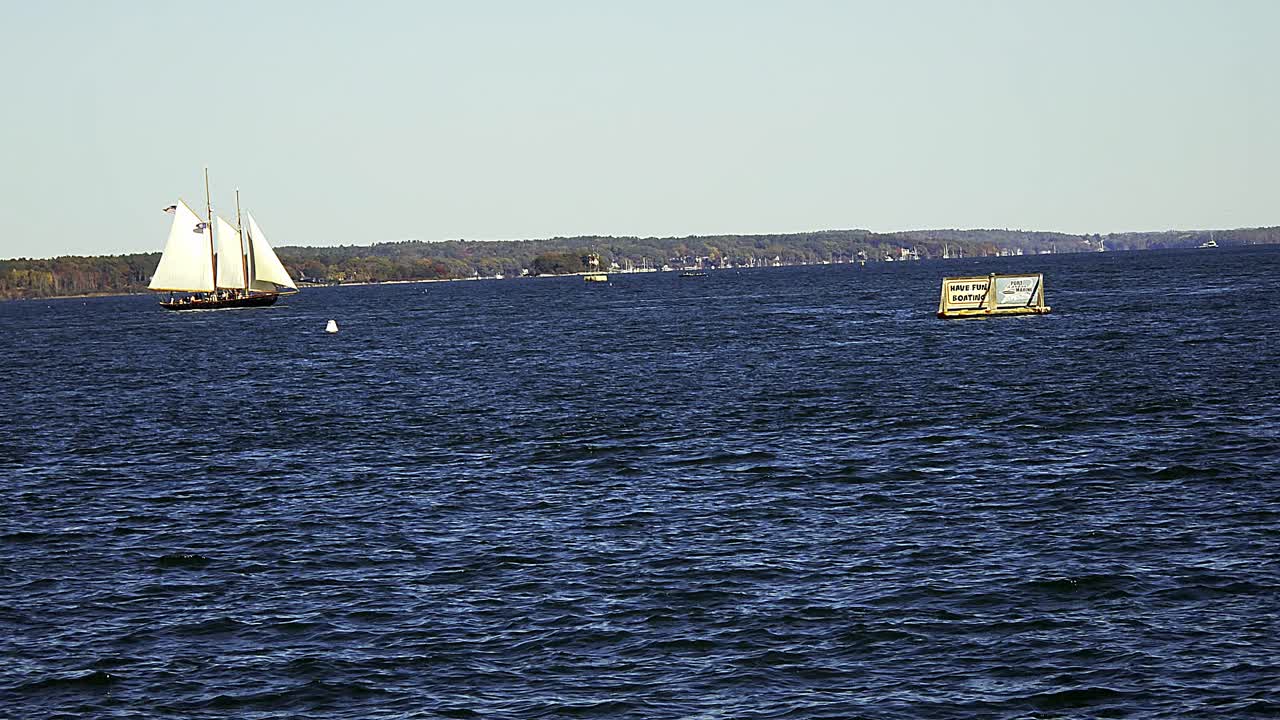 Schooner sailing in Casco Bay near Portland, Maine