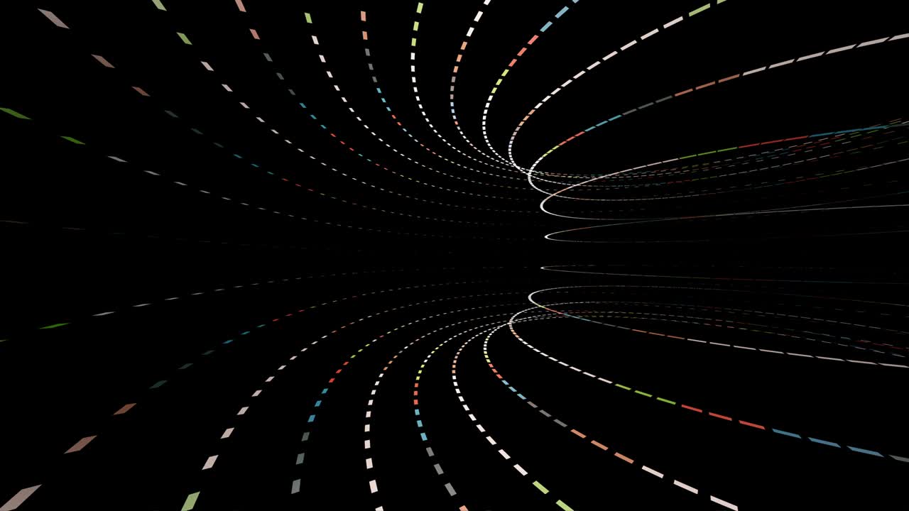 volando a través de un túnel en el espacio