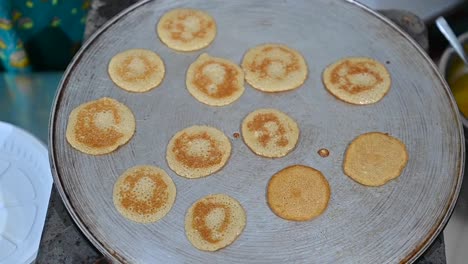 a mini pancake-like arabic dish called chabab which is an emirati version of the pancakes