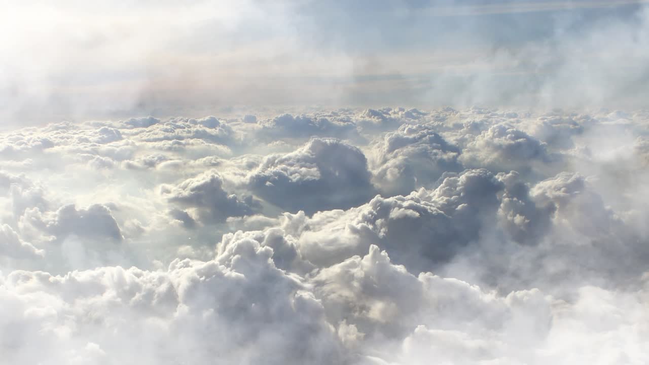 Cumulus cloud, point of view from top cumulus cloud in clear sky