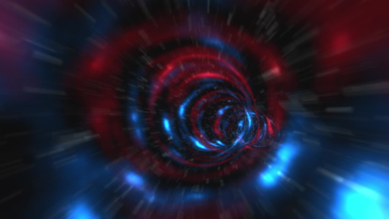 túnel espacial 3d. viajes espaciales, túnel espacial en la galaxia.