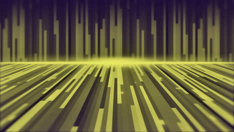 Animation-of-yellow-lines-moving-on-black-background