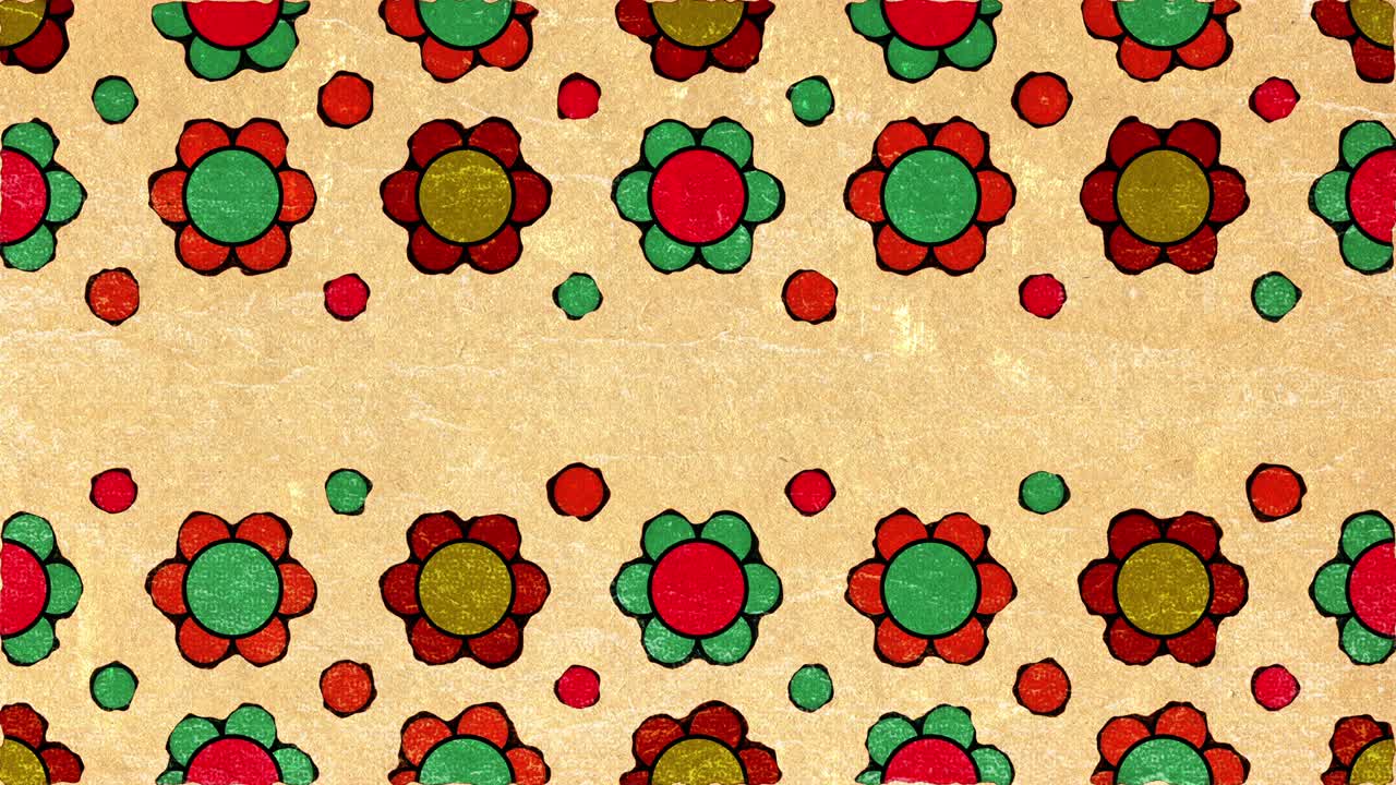 las flores retro ilustración animación en bucle.