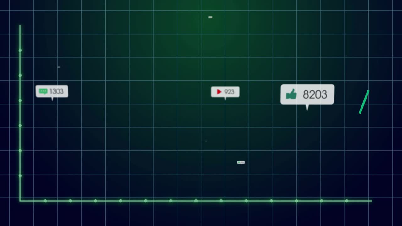 Data updating, green polyline rising, badges appearing and shifting, highlighting real-time metrics