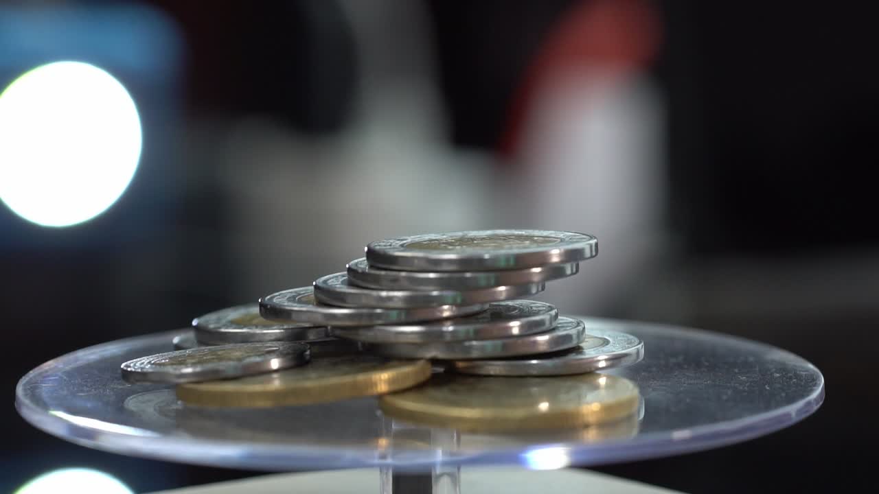 Concept of Savings and Investment, a Small Stack of Coins