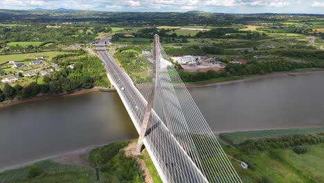 timelapse drone view thomas francis meagher suspension bridge over the river suir waterford epic location