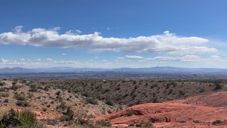 Hills-And-Desert-Landscape-View-In-Southwest-Outside-The-City-Of-Las-Vegas,-Nevada,-USA