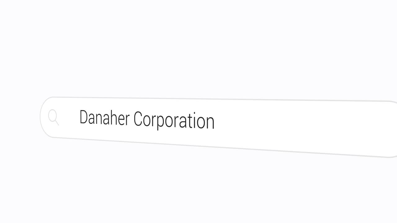 Typing Danaher Corporation on the Search Engine