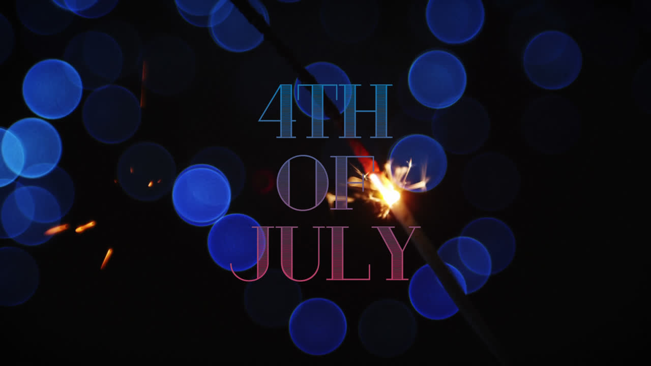 texto del 4 de julio y una chispa