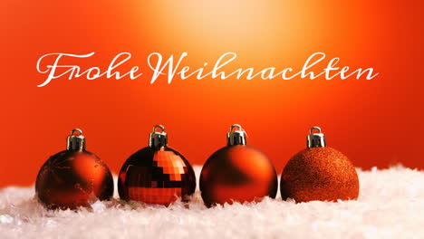 frohe weihnachten written over christmas decorations