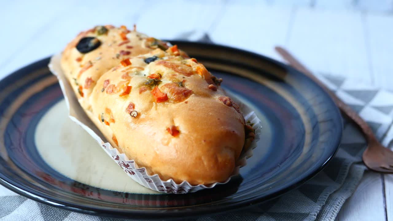 un delicioso pan de queso vegetal