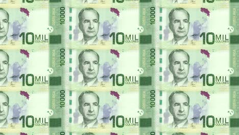 banknotes of ten thousand colones of costa rica, cash money, loop