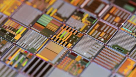 silicon semiconductor wafer close-up. in electronics, a wafer also called a slice or substrate is a thin slice of semiconductor, a crystalline silicon, used for the fabrication of integrated circuits