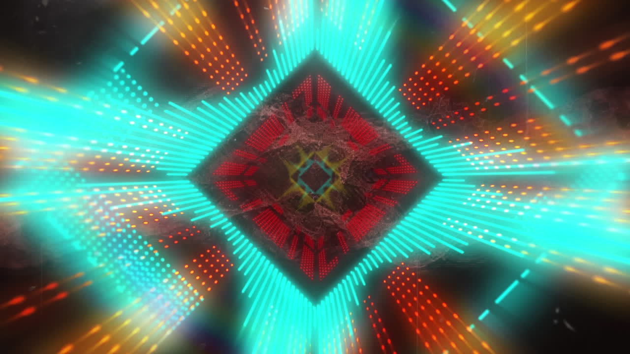 animación del túnel digital sobre las formas