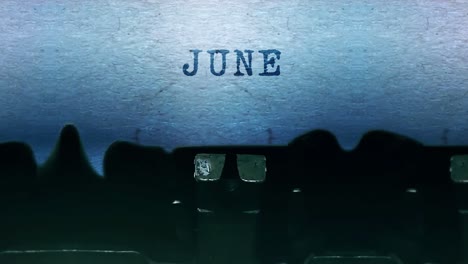 typewritten june