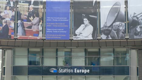 station europe entrance in brussels