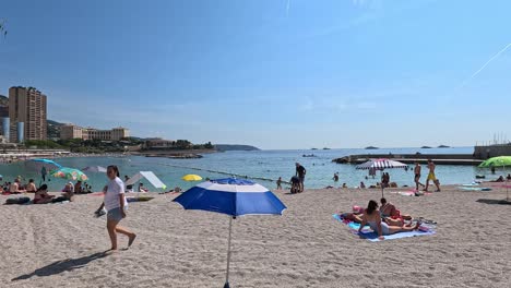 people enjoying a sunny day at the beach