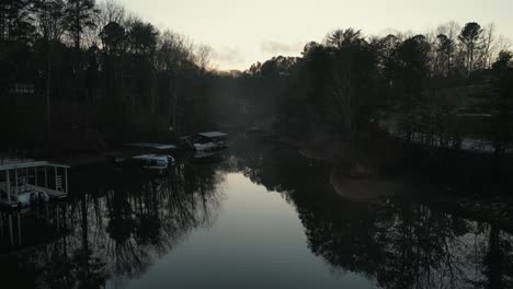 Finger-inlet-off-Lake-Lanier-near-Cumming,-Georgia