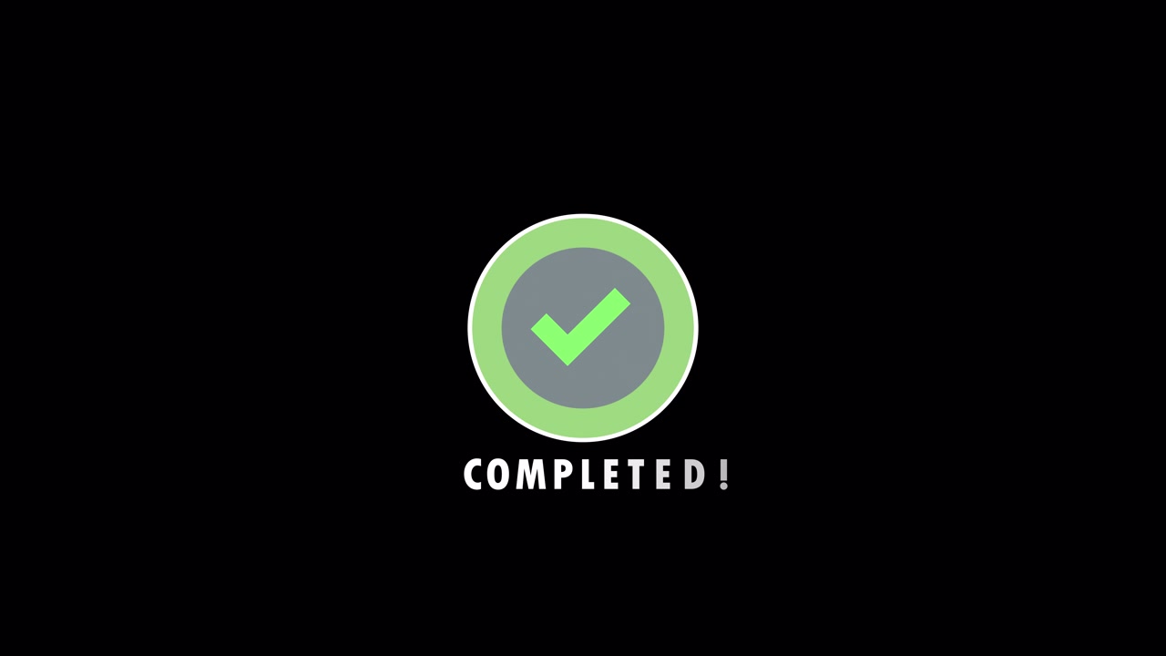 Animated Loading Circle with Progress and Success Checkmark