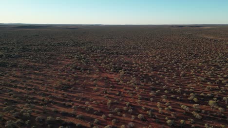 volando sobre el desierto australiano al atardecer, australia occidental
