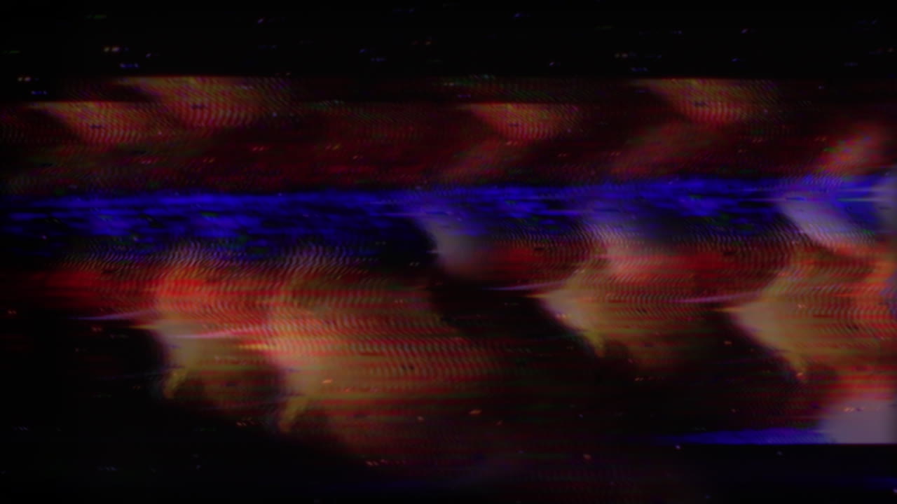 Real recordings of VHS weak signal glitches overlay