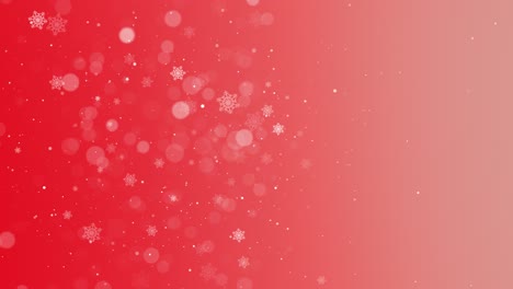 snowy new year christmas festive christmas frame 4k animation red background winter holidays