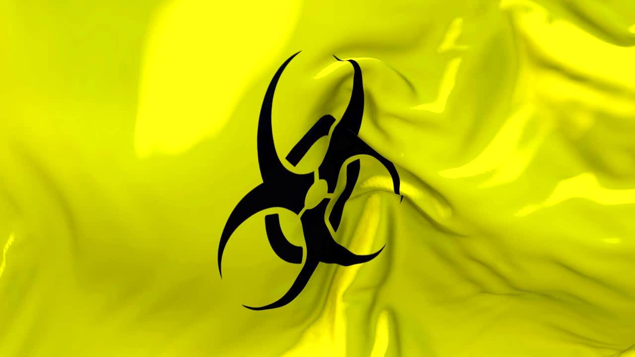 바람의 느린 동작 애니메이션에서 바이오 해저 표지판 발을 흔들고, 바람이 불어오는 날에 4k 현실적인 직물 질감 발이 부드럽게 불어오고, 연속적인 원활한 루프 배경입니다.