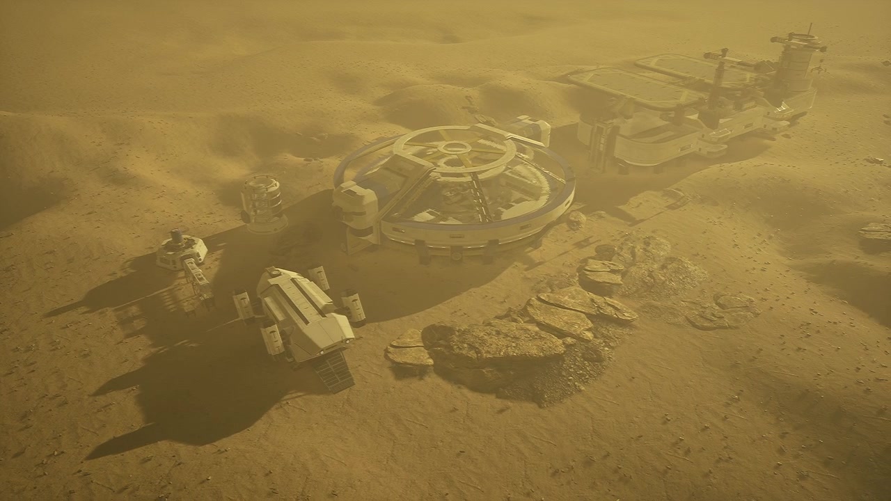 Phased construction of martian colony with diverse infrastructure elements