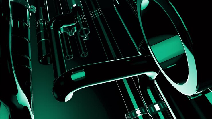 Abstract Green Pipes