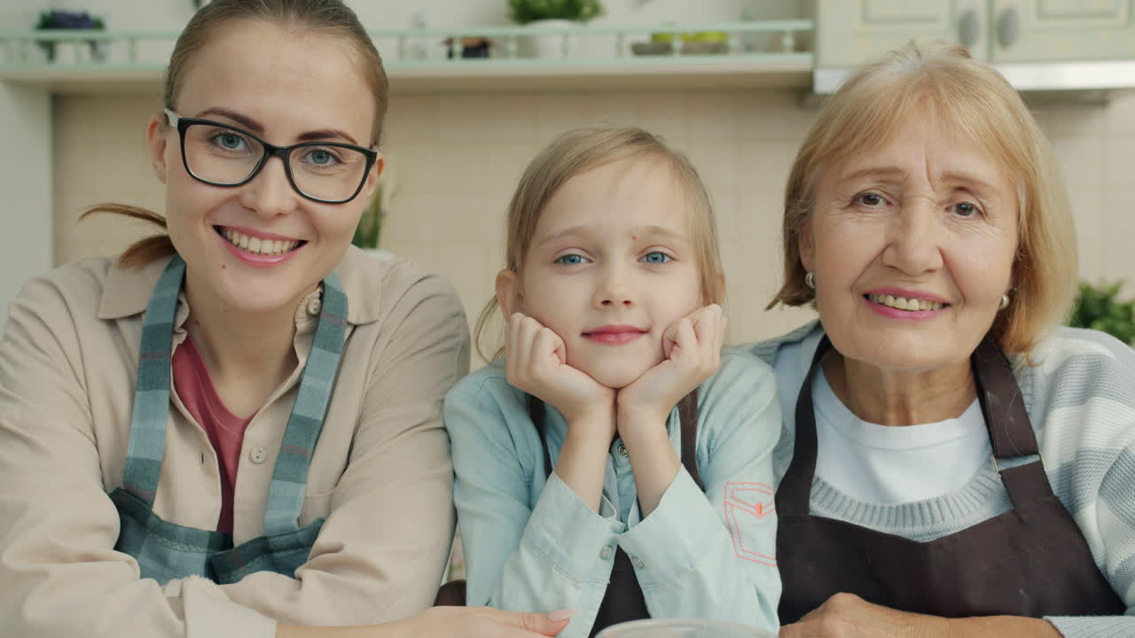 Happy Family Portrait in Kitchen