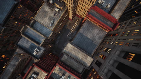 city top view of skyscrapers building by drone