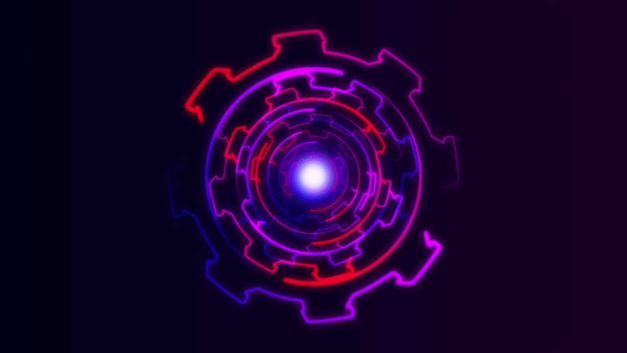 Sfondo animato al neon in loop continuo.