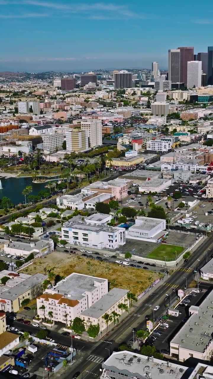 Quartiere finanziario nel centro di Los Angeles, California