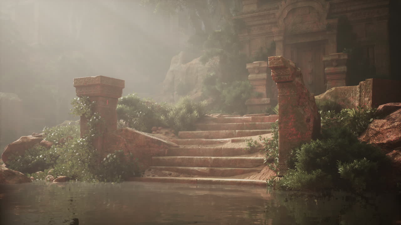 ruinas de templos místicos de la jungla