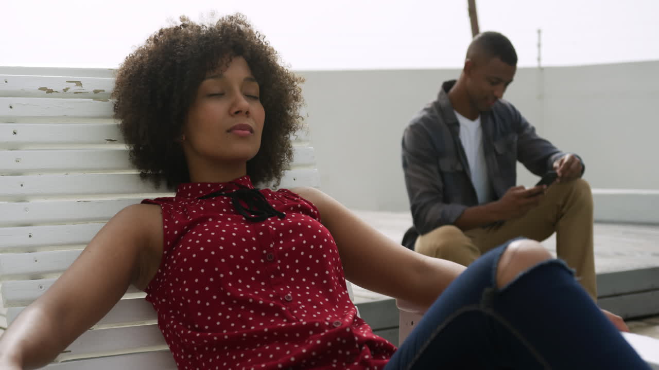 Couple relaxing on holiday