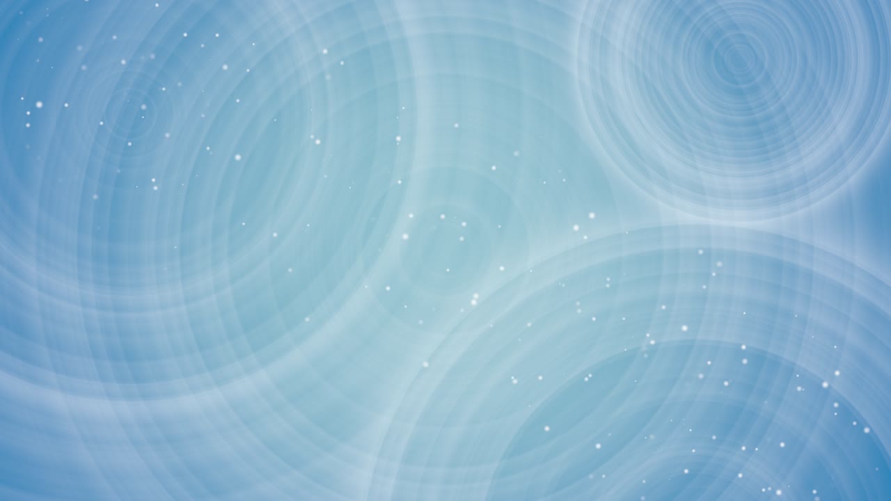 Gradient blue and white circles with glitters, motion