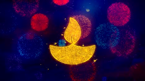 diwali diya lamp icon animation