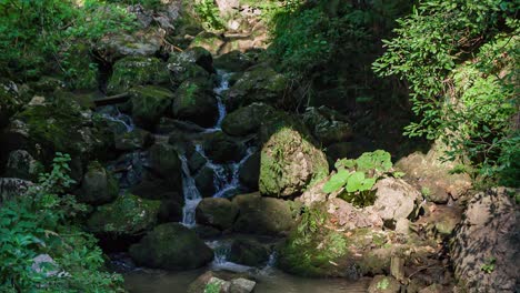 Huda-Luknja-Forest-Waterfall-Flowing-Down-Through-Rocks