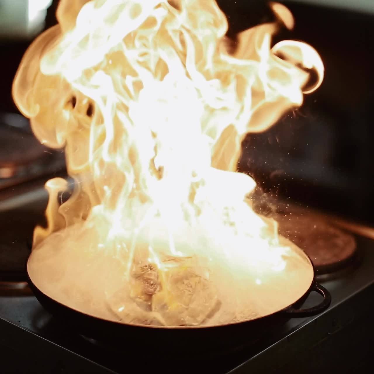 Fry Meat In A Frying Pan