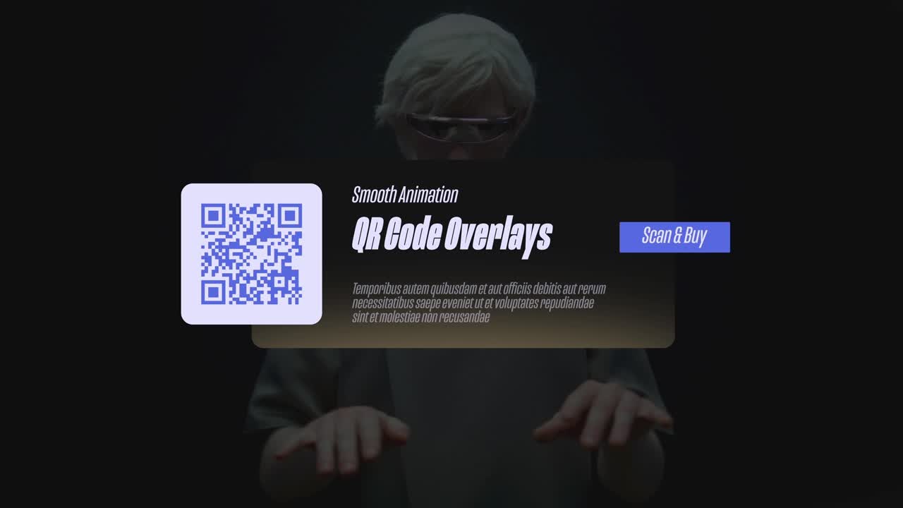 A modern motion graphics template designed for qr code video content