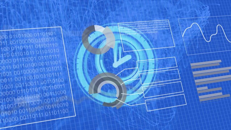 Animation of statistics and data processing over clocks