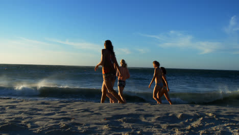 female volleyball players having fun 4k