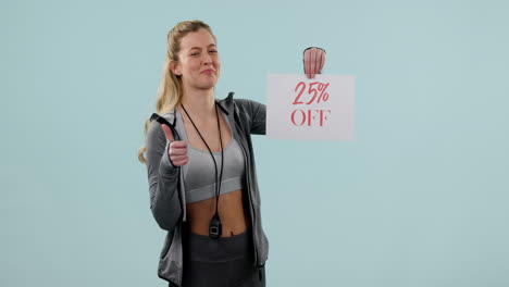 personal trainer, gym sale sign