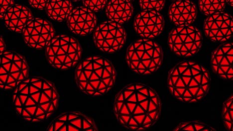 patrón de esferas geométricas rojas
