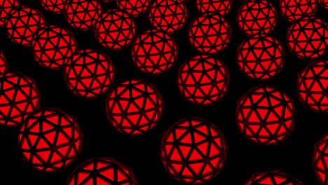 red geometric spheres pattern