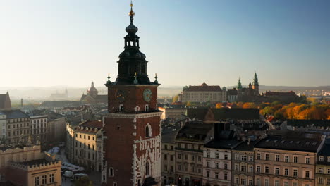 panorama of old town in krakow, poland