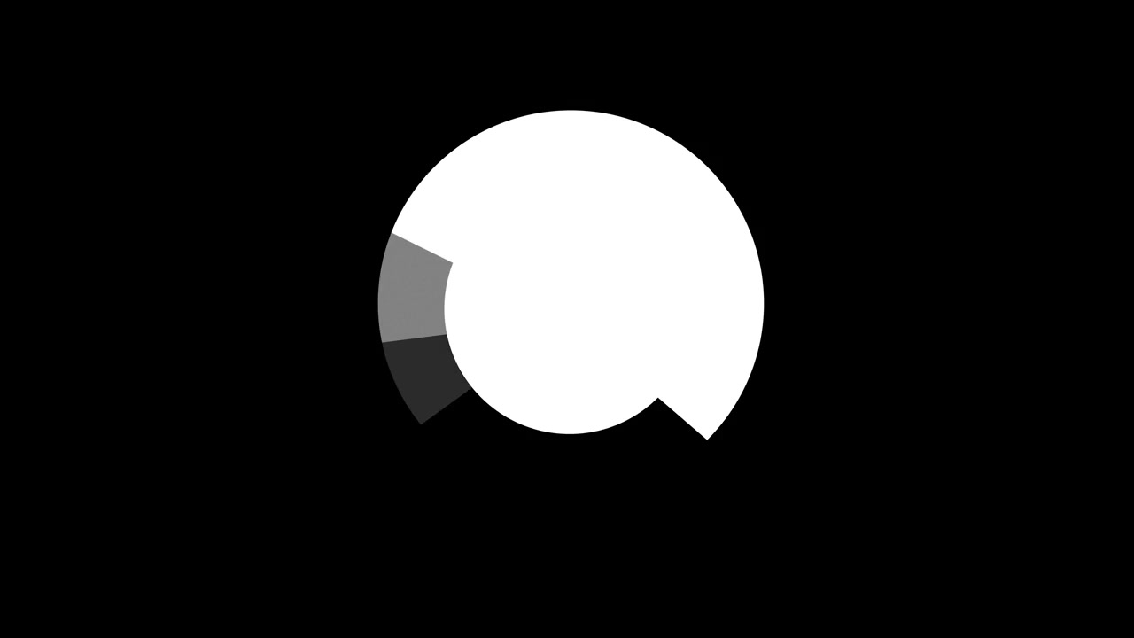 Abstract Animation of Expanding White Circle on Black Background