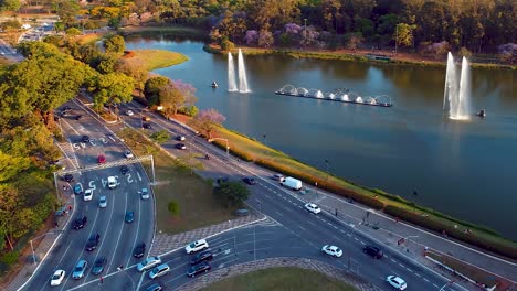 ibirapuera park at sao paulo brazil