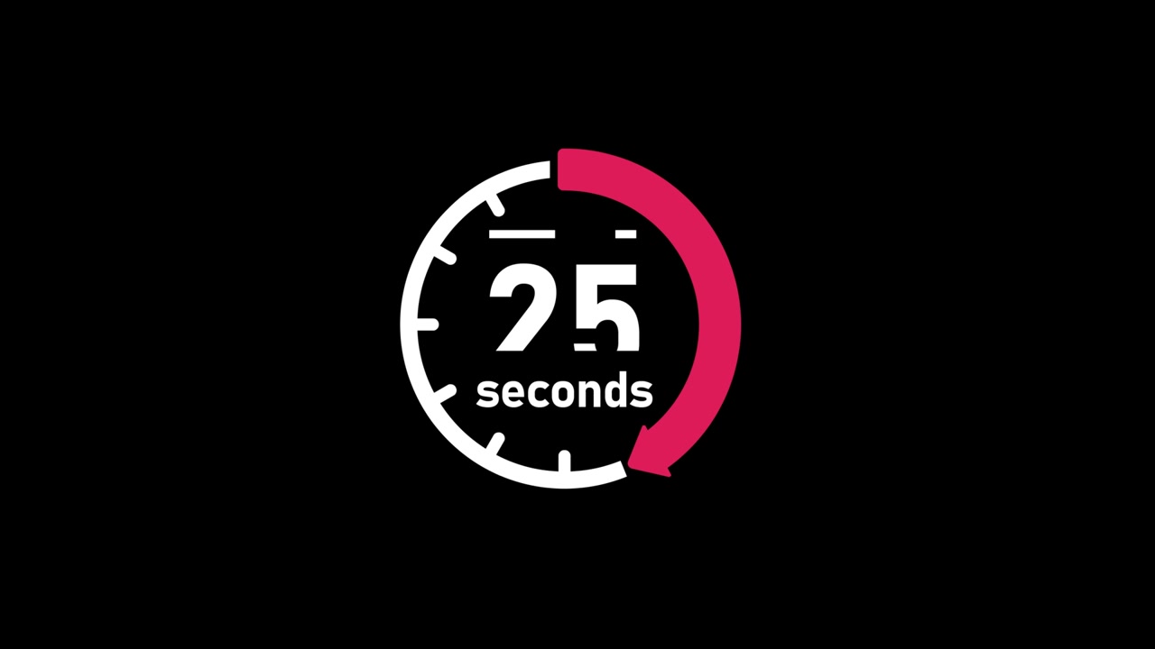 Clock , timer (time passage , waiting time) animation (4K) | 30 seconds