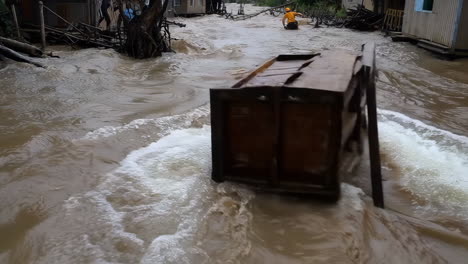 flooding in a village